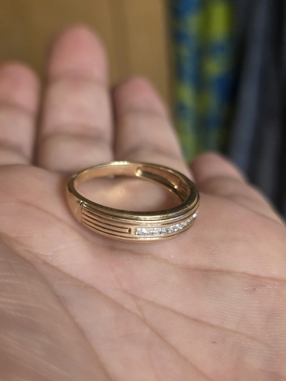 Classic Authentic 10k Gold Diamond Band